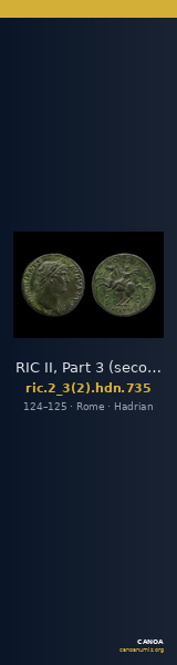 RIC II, Part 3 (second edition) Hadrian 735 — CANOA