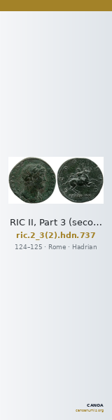 RIC II, Part 3 (second edition) Hadrian 737 — CANOA