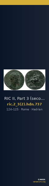 RIC II, Part 3 (second edition) Hadrian 737 — CANOA