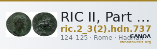 RIC II, Part 3 (second edition) Hadrian 737 — CANOA