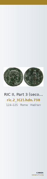 RIC II, Part 3 (second edition) Hadrian 738 — CANOA