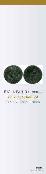RIC II, Part 3 (second edition) Hadrian 74 — CANOA