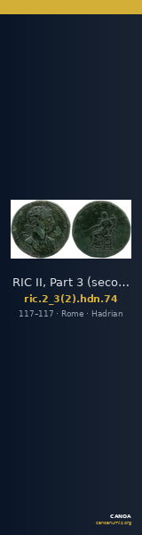 RIC II, Part 3 (second edition) Hadrian 74 — CANOA
