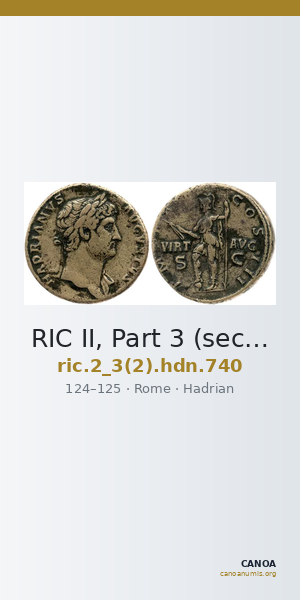 RIC II, Part 3 (second edition) Hadrian 740 — CANOA