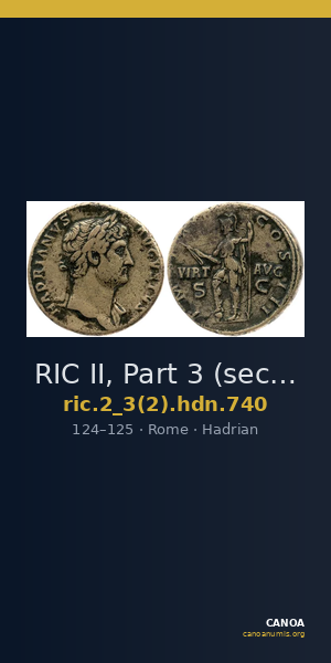 RIC II, Part 3 (second edition) Hadrian 740 — CANOA