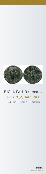 RIC II, Part 3 (second edition) Hadrian 741 — CANOA
