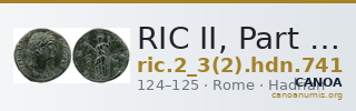 RIC II, Part 3 (second edition) Hadrian 741 — CANOA