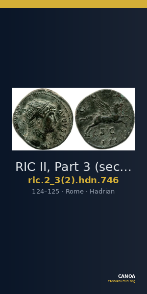 RIC II, Part 3 (second edition) Hadrian 746 — CANOA
