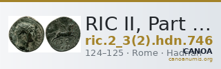RIC II, Part 3 (second edition) Hadrian 746 — CANOA
