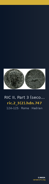 RIC II, Part 3 (second edition) Hadrian 747 — CANOA