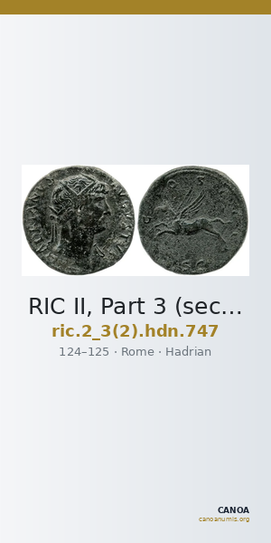 RIC II, Part 3 (second edition) Hadrian 747 — CANOA