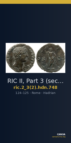 RIC II, Part 3 (second edition) Hadrian 748 — CANOA