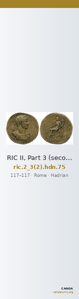 RIC II, Part 3 (second edition) Hadrian 75 — CANOA