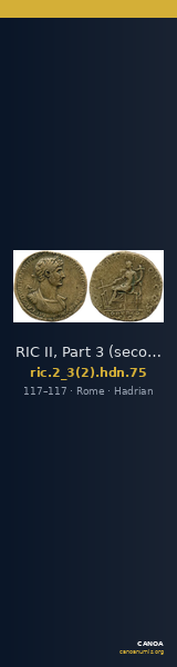 RIC II, Part 3 (second edition) Hadrian 75 — CANOA