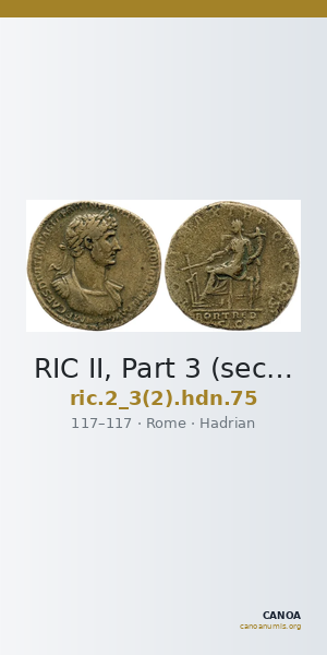 RIC II, Part 3 (second edition) Hadrian 75 — CANOA