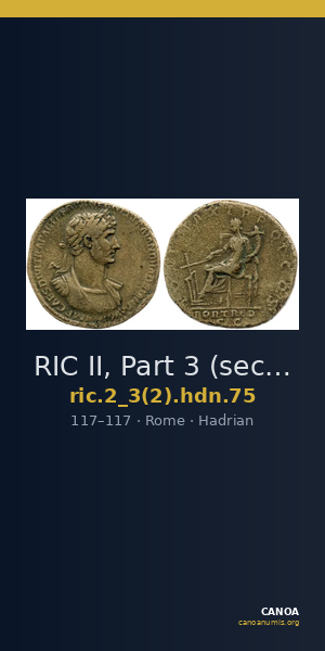 RIC II, Part 3 (second edition) Hadrian 75 — CANOA