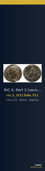 RIC II, Part 3 (second edition) Hadrian 751 — CANOA