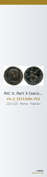 RIC II, Part 3 (second edition) Hadrian 752 — CANOA