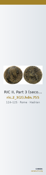 RIC II, Part 3 (second edition) Hadrian 755 — CANOA