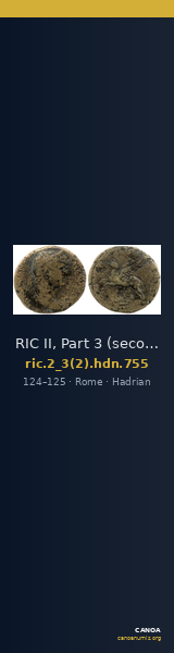 RIC II, Part 3 (second edition) Hadrian 755 — CANOA