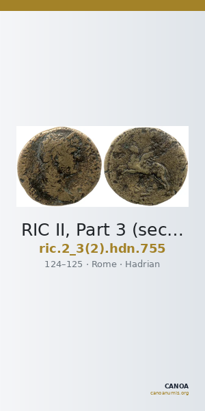 RIC II, Part 3 (second edition) Hadrian 755 — CANOA