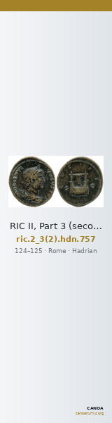 RIC II, Part 3 (second edition) Hadrian 757 — CANOA