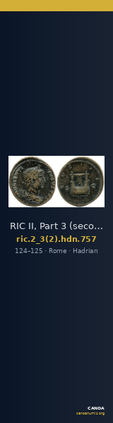 RIC II, Part 3 (second edition) Hadrian 757 — CANOA