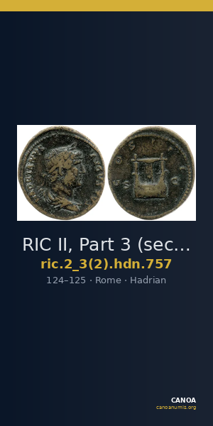 RIC II, Part 3 (second edition) Hadrian 757 — CANOA