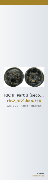 RIC II, Part 3 (second edition) Hadrian 758 — CANOA