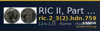 RIC II, Part 3 (second edition) Hadrian 759 — CANOA