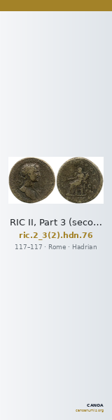 RIC II, Part 3 (second edition) Hadrian 76 — CANOA