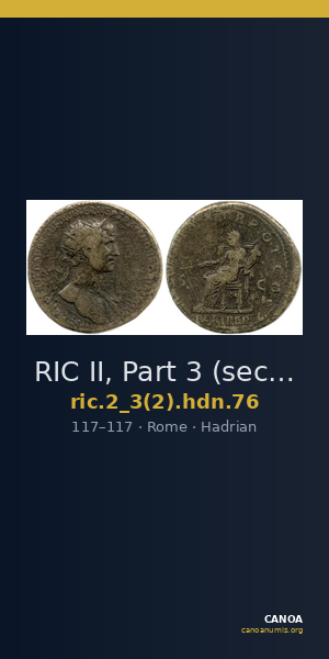 RIC II, Part 3 (second edition) Hadrian 76 — CANOA
