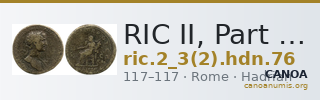 RIC II, Part 3 (second edition) Hadrian 76 — CANOA