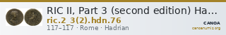 RIC II, Part 3 (second edition) Hadrian 76 — CANOA