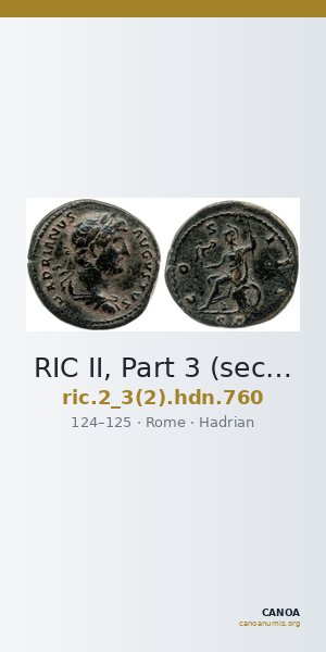 RIC II, Part 3 (second edition) Hadrian 760 — CANOA