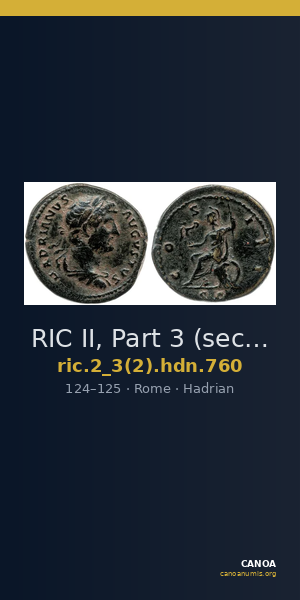 RIC II, Part 3 (second edition) Hadrian 760 — CANOA