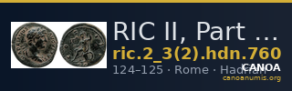 RIC II, Part 3 (second edition) Hadrian 760 — CANOA