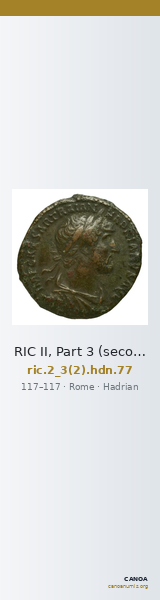 RIC II, Part 3 (second edition) Hadrian 77 — CANOA