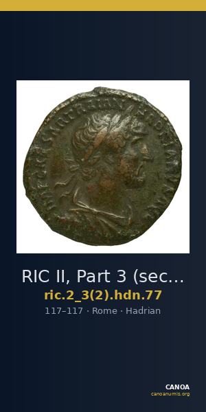 RIC II, Part 3 (second edition) Hadrian 77 — CANOA