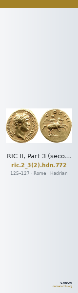 RIC II, Part 3 (second edition) Hadrian 772 — CANOA