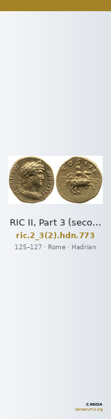 RIC II, Part 3 (second edition) Hadrian 773 — CANOA