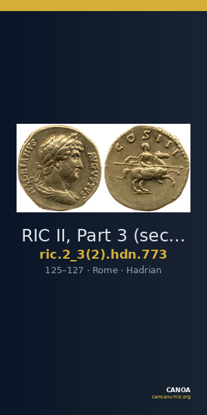 RIC II, Part 3 (second edition) Hadrian 773 — CANOA