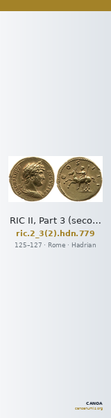 RIC II, Part 3 (second edition) Hadrian 779 — CANOA