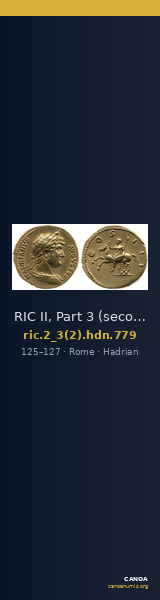RIC II, Part 3 (second edition) Hadrian 779 — CANOA