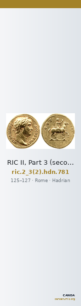 RIC II, Part 3 (second edition) Hadrian 781 — CANOA