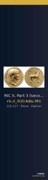 RIC II, Part 3 (second edition) Hadrian 781 — CANOA