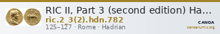 RIC II, Part 3 (second edition) Hadrian 782 — CANOA