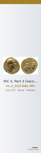 RIC II, Part 3 (second edition) Hadrian 785 — CANOA