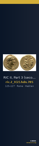 RIC II, Part 3 (second edition) Hadrian 785 — CANOA
