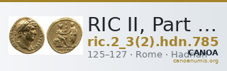 RIC II, Part 3 (second edition) Hadrian 785 — CANOA